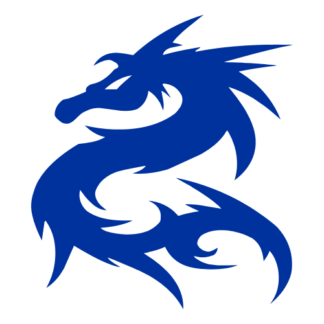 Tribal Dragon Decal (Blue)